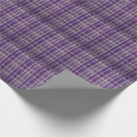 Paarse tartan stof: gestructureerde achtergrond. cadeaupapier (Hoek)