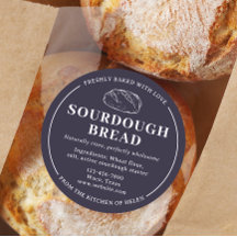 Paarse Taupe Sourdough Bakkerij Brood Sticker