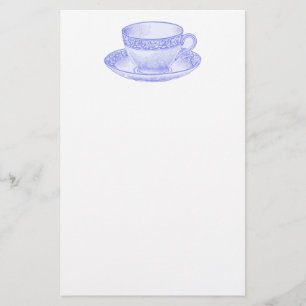 Paarse Teacup Briefpapier