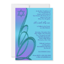 Paarse Teal Ster van David Bat Mitzvah