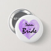 Paarse Team Bride Abstracte Verf Love Button (Voorkant /achterkant)
