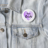 Paarse Team Bride Abstracte Verf Love Button (In situ)