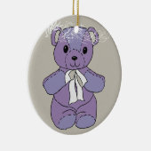 PAARSE TEDDY BEAR KERAMISCH ORNAMENT (Rechts)