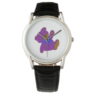 Paarse Teddy Horloge