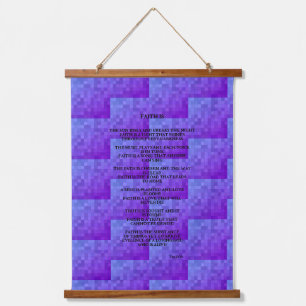 Paarse Tegel 'Faith Is' gedicht Hangend Wandkleed