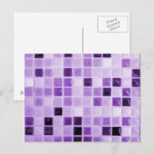 Paarse Tegel Patroon Briefkaart (Voorkant / Achterkant)