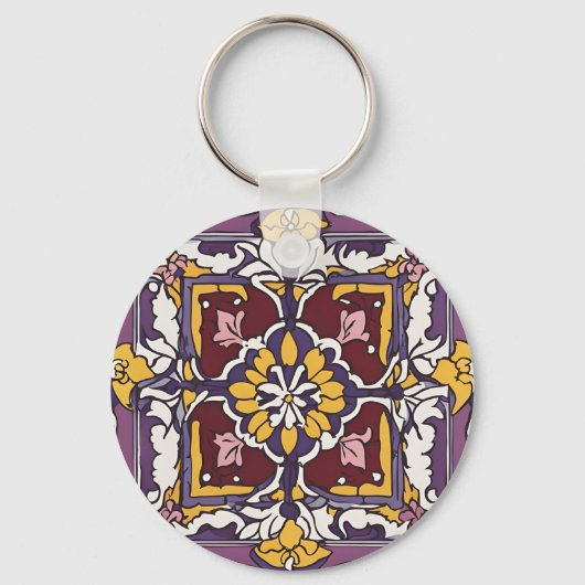 Paarse Tegel Sleutelhanger (Voorkant)