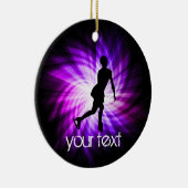 Paarse tekenschaatsen keramisch ornament (Rechts)