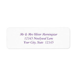 Paarse-tekstlabel Etiket