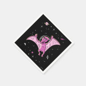 Paarse terodactydinos in de ruimte servet (Hoek)