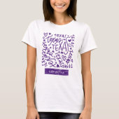 Paarse Texas Doodle Pattern T-shirt (Voorkant)
