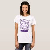 Paarse Texas Doodle Pattern T-shirt (Voorkant volledig)