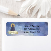 Paarse Thaise Boeddha retour adreslabels Etiket (Insitu)