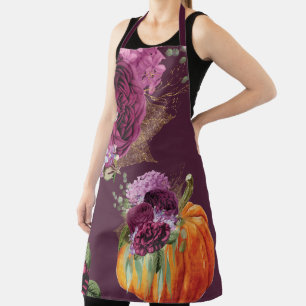 Paarse Thanksgiving pompoen Schort