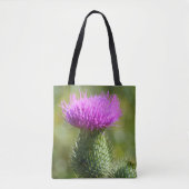 Paarse Thistle Autumn Flower Draagtas (Voorkant)