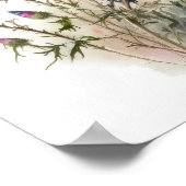 Paarse Thistle Flower Art Print Poster (Hoek)