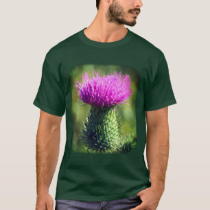 Paarse Thistle Flower Natuur T-shirt