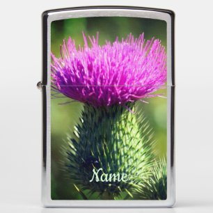 Paarse Thistle Flower Up Personated