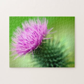 Paarse Thistle Jigzaagpuzzel Legpuzzel