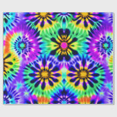 Paarse Tie Dye Cadeaupapier (Vlak)