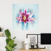 Paarse Tiger Lilly Poster (Thuiskantoor)