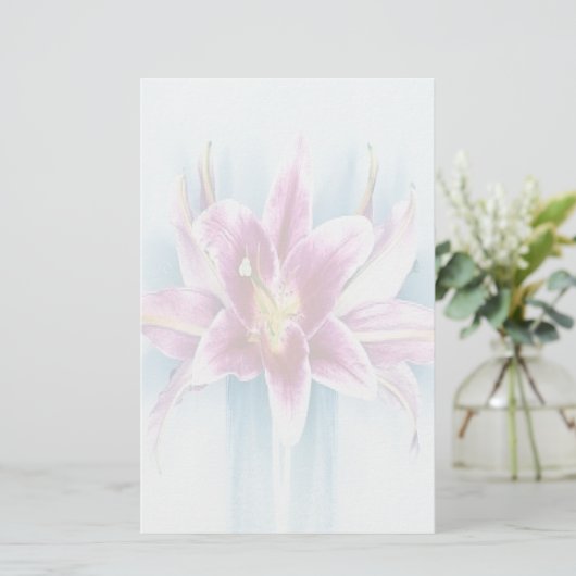 Paarse Tiger Lilly Stationery Briefpapier (Staand voorkant)