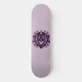 Paarse tijger bloemencirkel skateboard