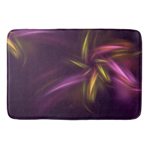 Paarse tinten Abstract Flower Fantasy Badmat