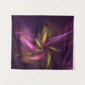 Paarse tinten Abstract Flower Fantasy Wandkleed (Voorkant (horizontaal))