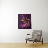 Paarse tinten Abstract Flower Fantasy Wandkleed (In situ)
