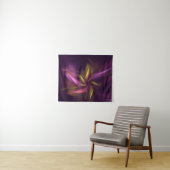 Paarse tinten Abstract Flower Fantasy Wandkleed (In Situ (horizontaal))