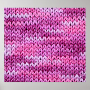 Paarse tinten gebreide stof textuur poster