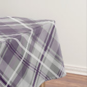 paarse tinten op grijs diagonaal plaid tafelkleed (Voorbeeld)