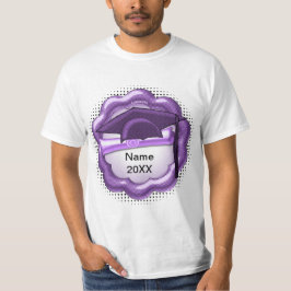 Paarse Tone Afstudeerder Pet op maat T-shirt