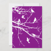 Paarse Tortelduifjes bruiloft Gepersonaliseerd Kaart (Achterkant)