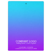 Paarse tot turquoise blauw verloop klembord (Achterkant)