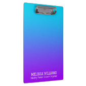 Paarse tot turquoise blauw verloop klembord (Rechts)