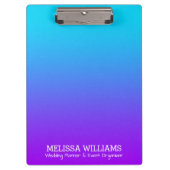 Paarse tot turquoise blauw verloop klembord (Voorkant)