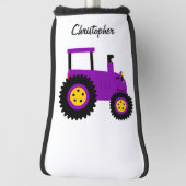 Paarse Tractor Ontwerp Golfheadcover (Draai 90)