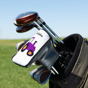 Paarse Tractor Ontwerp Golfheadcover