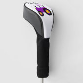Paarse Tractor Ontwerp Golfheadcover (Schuin)