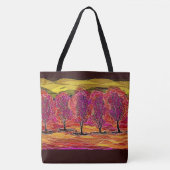 Paarse Trees Fine Art Fabric Bag Draagtas (Voorkant)