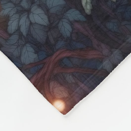 Paarse trekkers in bomen fleece deken (Hoek)