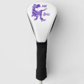 Paarse Trex de baas Dino Golfheadcover (Voorkant)