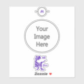 Paarse Trex de baas Dino Sticker (Vel)