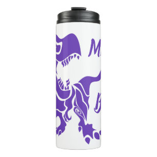 Paarse Trex de baas Dino Thermosbeker