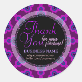 Paarse Tribal Star Business Dank u Sticker