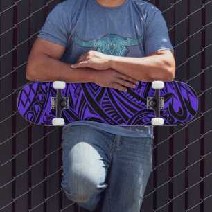 Paarse tribale Abstract Skateboard