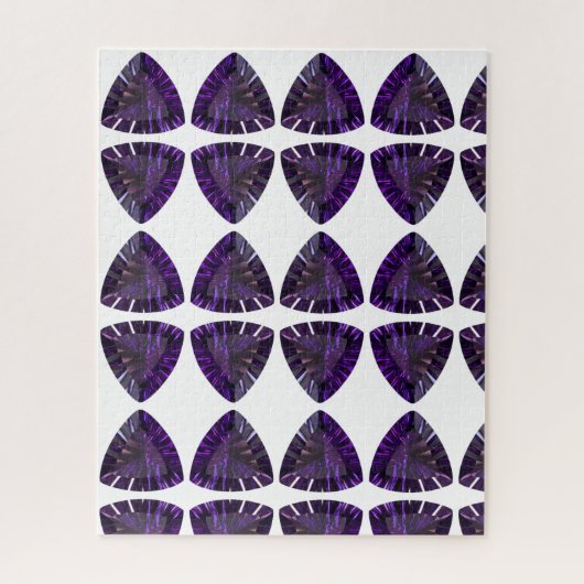 Paarse Trillion Amethyst Gemstone Legpuzzel (Verticaal)