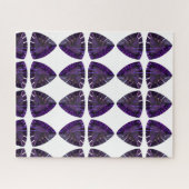 Paarse Trillion Amethyst Gemstone Legpuzzel (Horizontaal)